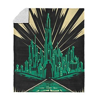 Wicked 2 All Roads Silk Touch Faux Shearling Throw Blanket 50 x 60 in