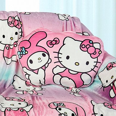 Hello Kitty Hello Bun Silk Touch Throw Blanket and Cloud Pal Set