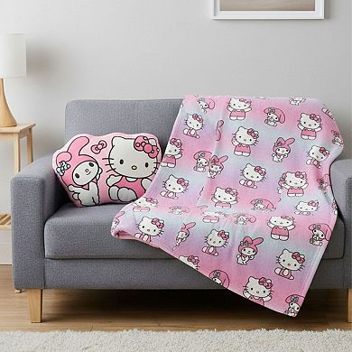 Hello Kitty Hello Bun Silk Touch Throw Blanket and Cloud Pal Set