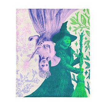 Wicked 2 Pink And Green Silk Touch Throw Blanket 46 x 60 in