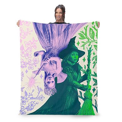 Wicked 2 Pink And Green Silk Touch Throw Blanket 46 x 60 inches