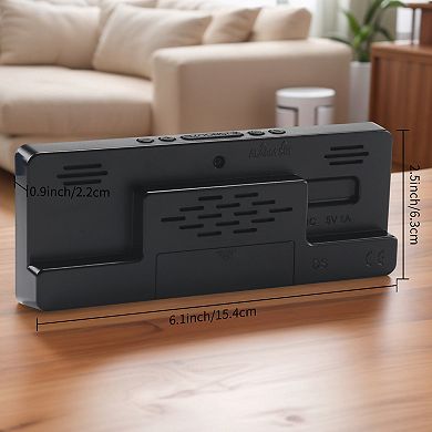 Alarm Clock Five Color Lights, Dual Alarms, Adjustable Brightness for Bedroom 6.1"L x 0.9"W x 2.5"H