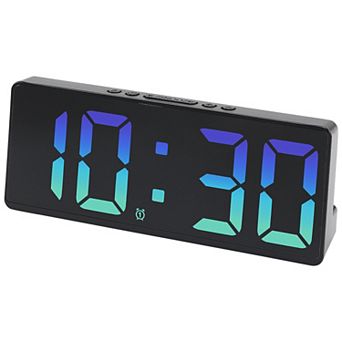 Alarm Clock Five Color Lights, Dual Alarms, Adjustable Brightness for Bedroom 6.1"L x 0.9"W x 2.5"H
