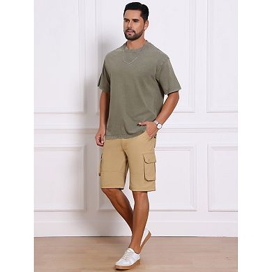 Men's Multi-Pockets Short Pants Cotton Casual Camping Fishing Cargo Shorts