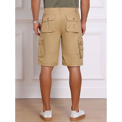 Men's Multi-Pockets Short Pants Cotton Casual Camping Fishing Cargo Shorts