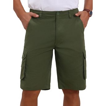 Men's Multi-Pockets Short Pants Cotton Casual Camping Fishing Cargo Shorts
