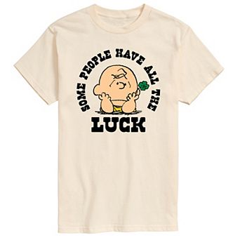 Big & Tall Peanuts Charlie Brown Some People Have All The Luck Graphic Tee