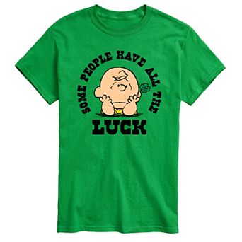 Big & Tall Peanuts Charlie Brown Some People Have All The Luck Graphic Tee