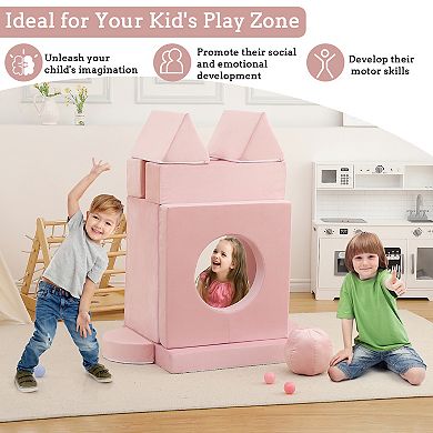 Kids Play Couch, 12 Pcs Modular Toddler Couch, Toddler Couch Kids Sofa for Playing, Creativity