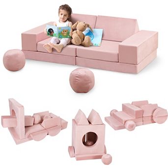 Kids Play Couch, 12 pc Modular Toddler Couch, Toddler Couch Kids Sofa for Playing, Creativity