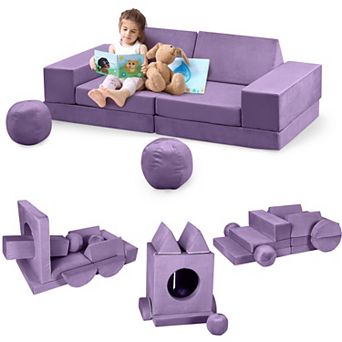 Kids Play Couch, 12 pc Modular Toddler Couch, Toddler Couch Kids Sofa for Playing, Creativity