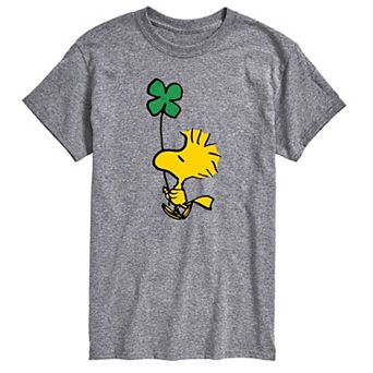 Big & Tall Peanuts Woodstock Glitter Clover Graphic Tee