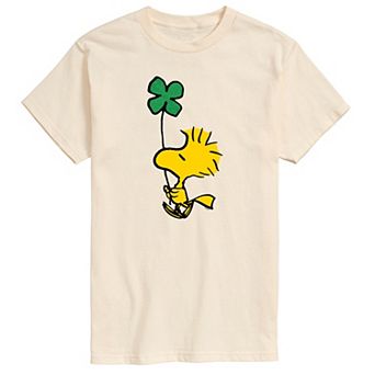 Big & Tall Peanuts Woodstock Glitter Clover Graphic Tee