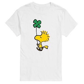 Big & Tall Peanuts Woodstock Glitter Clover Graphic Tee