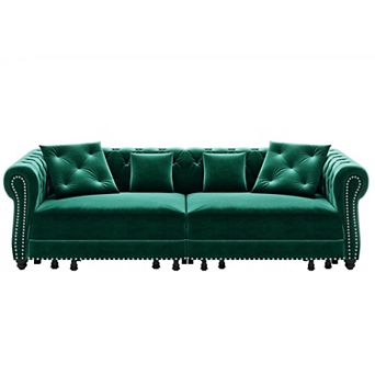 Whisen 3-in-1 Pull-Out Sofa Bed, 3-Seater Sofa, Convertible Sleeper Sofa Bed with Movable Ottoman