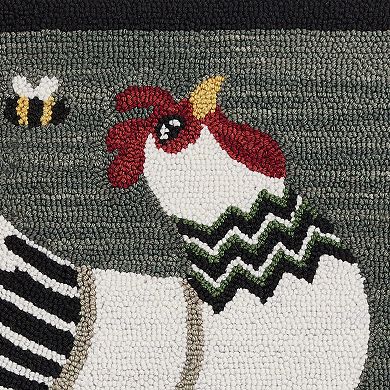Park Designs My Little White Hen Hooked Rug