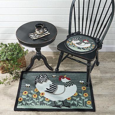 Park Designs My Little White Hen Hooked Rug