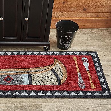 Park Designs Wilderness Canoe Indoor Hooked Rug