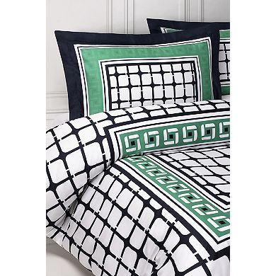 Brooks Brothers Framed Print Cotton Sateen Duvet Cover Set