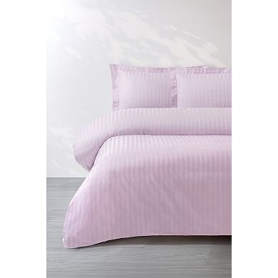 Brooks Brothers Sateen Stripe Cotton Duvet Cover Set