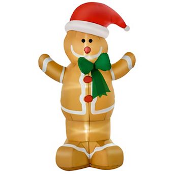 Homcom 6ft Christmas Inflatable Gingerbread Man