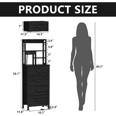 Furnulem 4-tier storage shelf