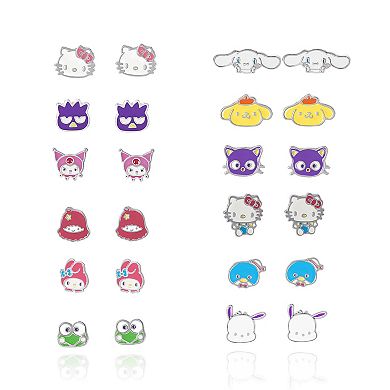 Official Sanrio Hello Kitty & Friends 12-Pair Stud Earring Set