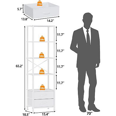 Furnulem Five-tier bookshelf