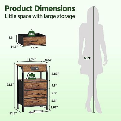 Furnulem Retro bedside table
