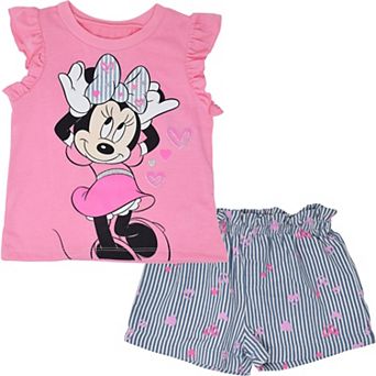 Disney Minnie Mouse T-Shirt & Chambray Shorts Set