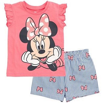 Disney Minnie Mouse T-Shirt & Chambray Shorts Set