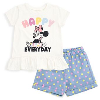 Disney Minnie Mouse T-Shirt & Chambray Shorts Set
