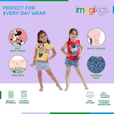 Disney Minnie Mouse T-Shirt & Chambray Shorts Set