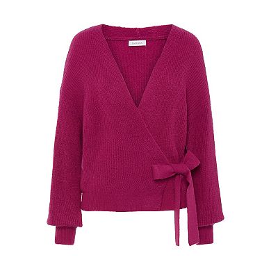 Lascana Women's Ribbed Wrap Look Sweater