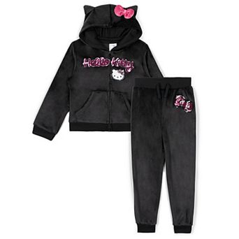 Hello Kitty Velour Hoodie & Pants Set
