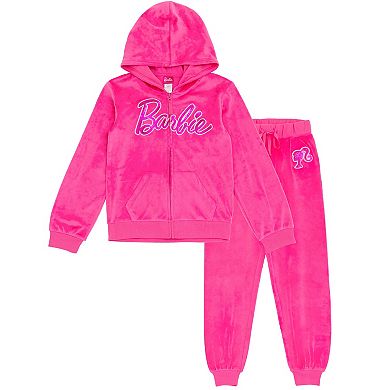 Barbie Velour Hoodie & Pants Set