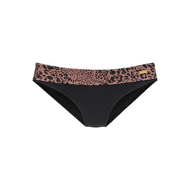 Lascana Women's Leopard Print Fold Over Bikini Bottom