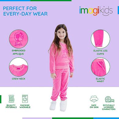 Barbie Velour Sweatshirt & Pants Set
