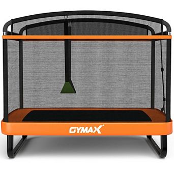 Gymax Recreational Kids Trampoline w/ Swing Safety Enclosure Indoor/Outdoor