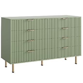 Fluted 8-Drawer Extra Wide Dresser, Modern Double Dresser & TV Stand for Living Room