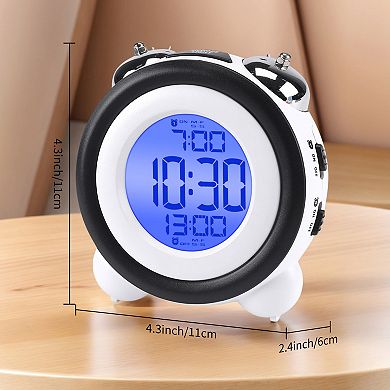 Loud Alarm Clock for Heavy Sleepers, Dual Alarms, Backlight, Creative Design 4.3"L x 2.4"W x 4.3"H