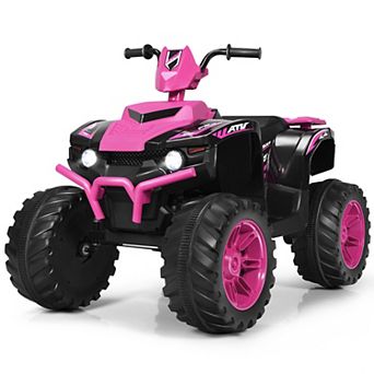 Gymax 12V Electric Kids Ride On Car ATV 4-Wheeler Quad w/ Music LED Light