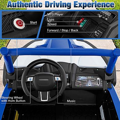 Gymax 24V Kids Ride on UTV w/ 4 x 100W Powerful Engine Remote Control High/Low Speed