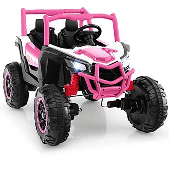 Gymax 24V Kids Ride on UTV w/ 4 x 100W Powerful Engine Remote Control High/Low Speed