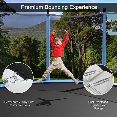 Gymax Jumping Exercise Recreational Bounce Trampoline for Kids w/ Safety Enclosure