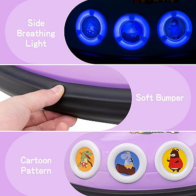 Gymax 12V Kids Ride on Bumper Car Remote Control w/ Flashing LED Light & Music