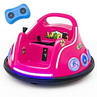 Gymax 12V Kids Ride on Bumper Car Remote Control w/ Flashing LED Light & Music