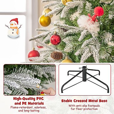 Gymax 6/7.5/9ft Artificial Christmas Tree Hinged Xmas Tree