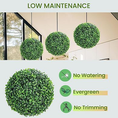 Artificial Plant Topiary Balls Outdoor for Porch Garden Backyard Home