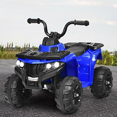 Gymax 6V Battery Powered Kids Ride On ATV 4-Wheeler Quad w/ MP3 & LED Headlight